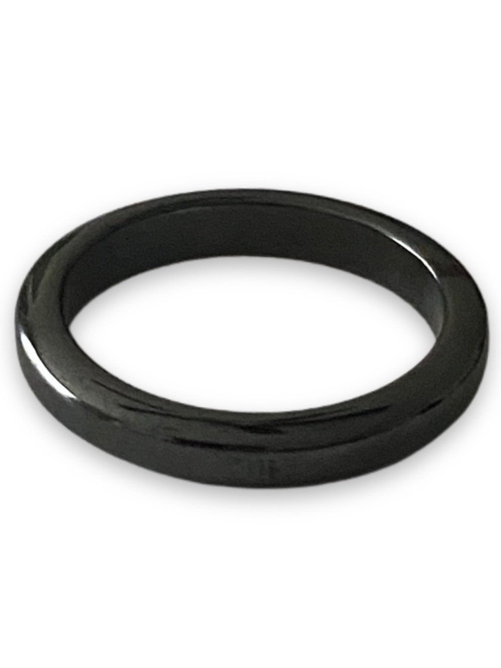 Hematite Natural Stone Size 5.5 Bohemian Unisex Ring Band